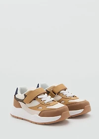 Velcro fastening mixed sneakers