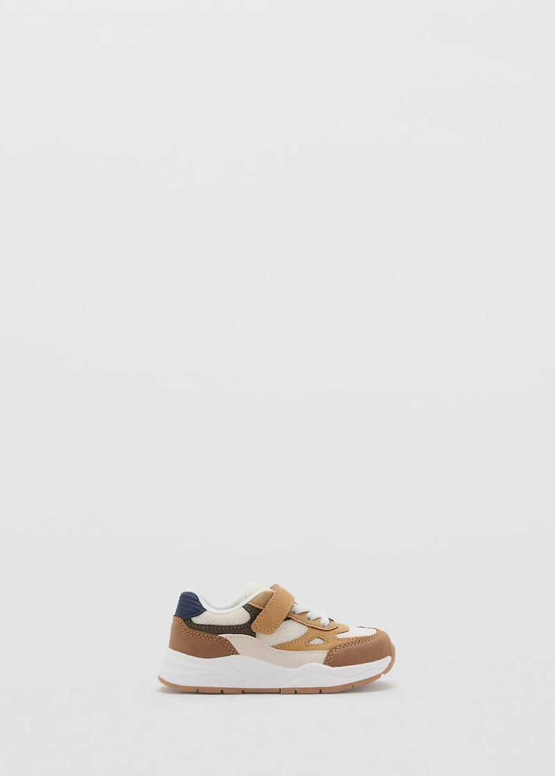 Velcro fastening mixed sneakers