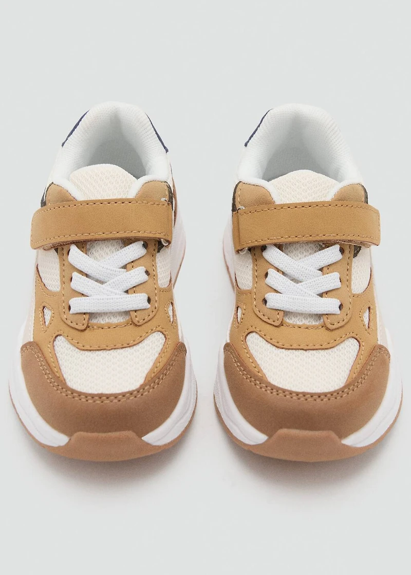 Velcro fastening mixed sneakers
