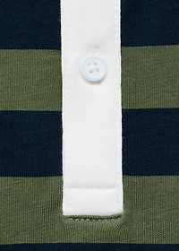 Striped cotton polo shirt