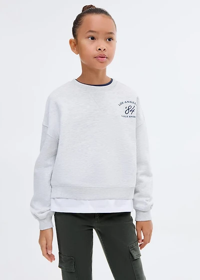 Shirt hem sweatshirt