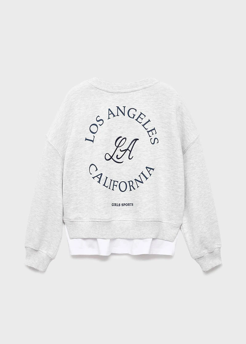 Shirt hem sweatshirt