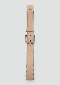 Suede belt with studs