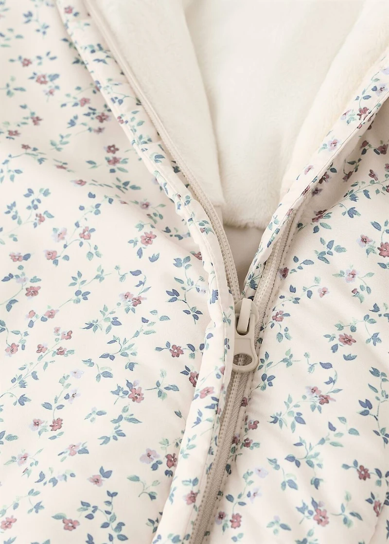 Quilted floral sweater