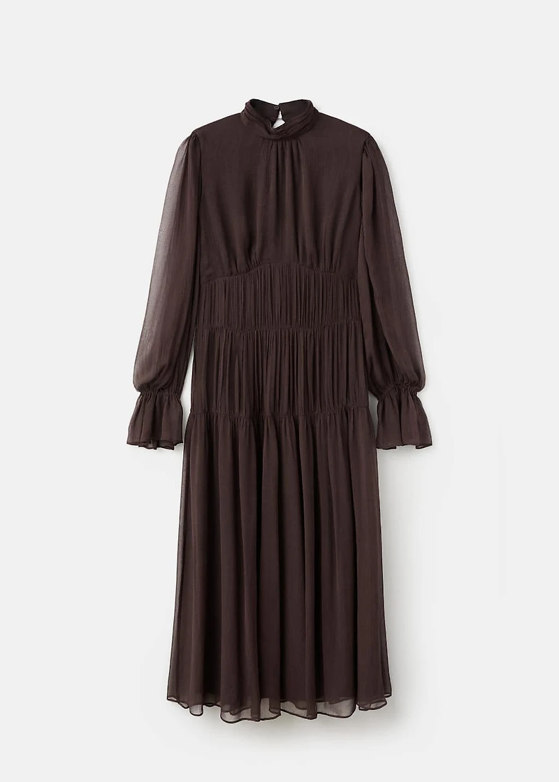 Ruched chiffon dress