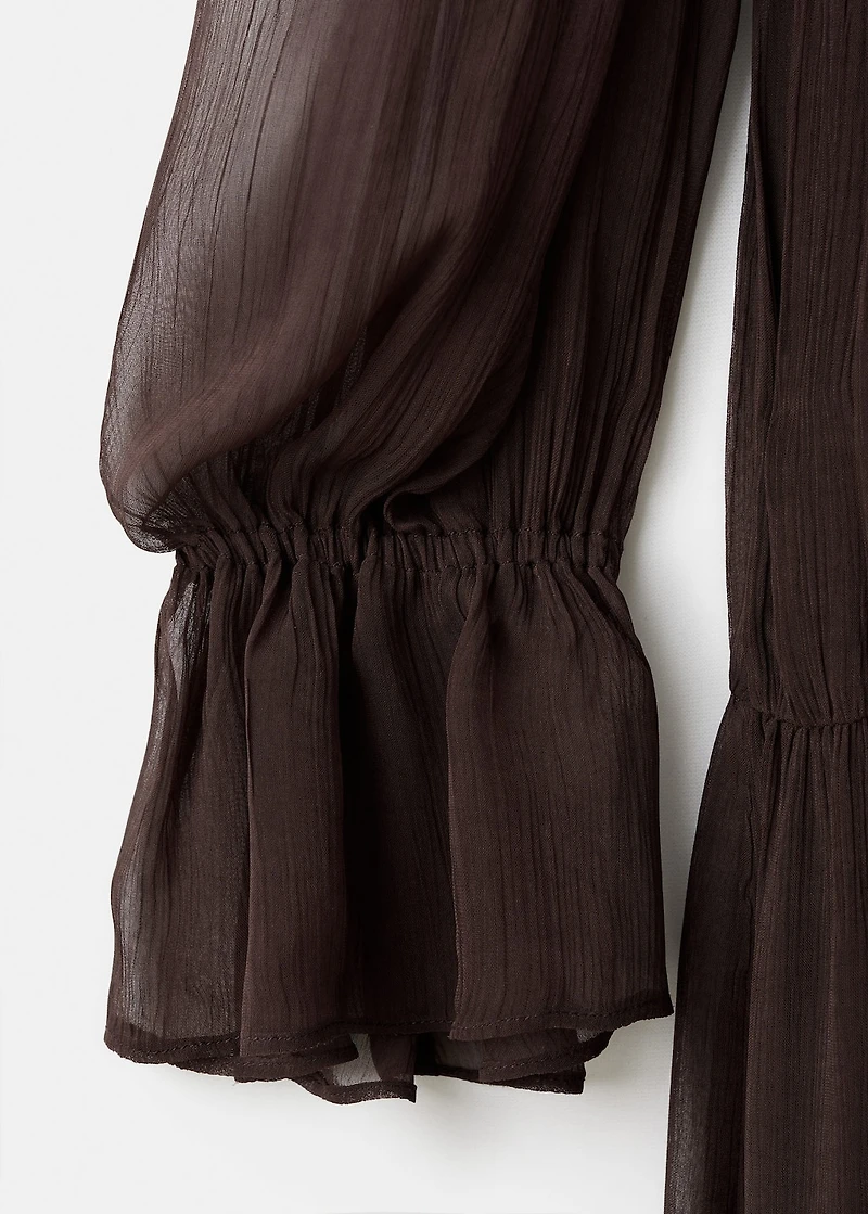 Ruched chiffon dress