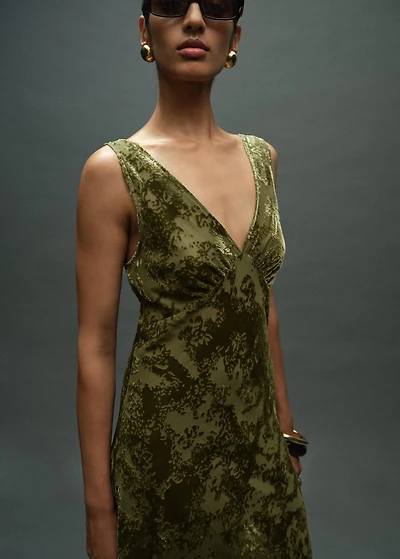 Jacquard V-neck dress