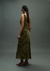 Jacquard V-neck dress