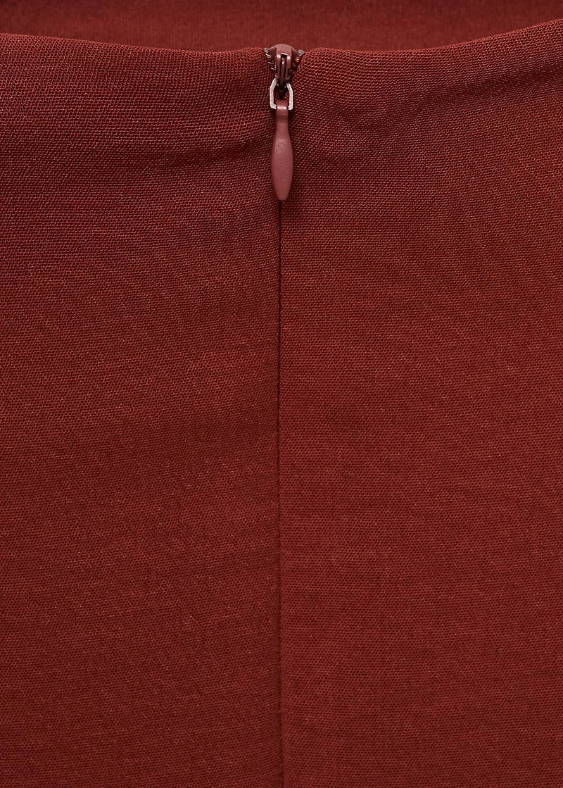 Ruched dress with knot detail