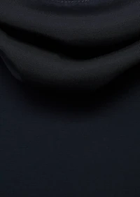 Draped neck dress with opening