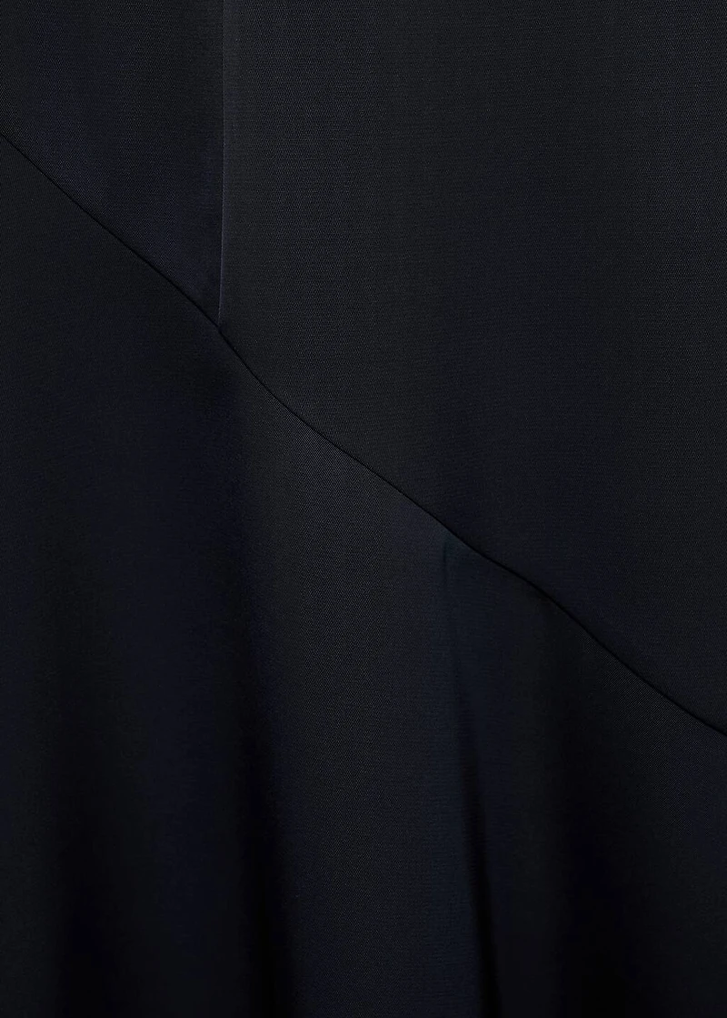 Draped neck dress with opening