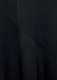 Draped neck dress with opening