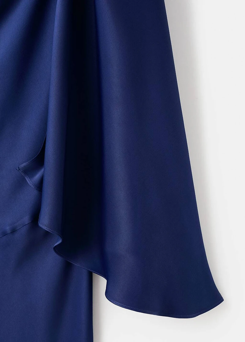Asymmetrical satin dress