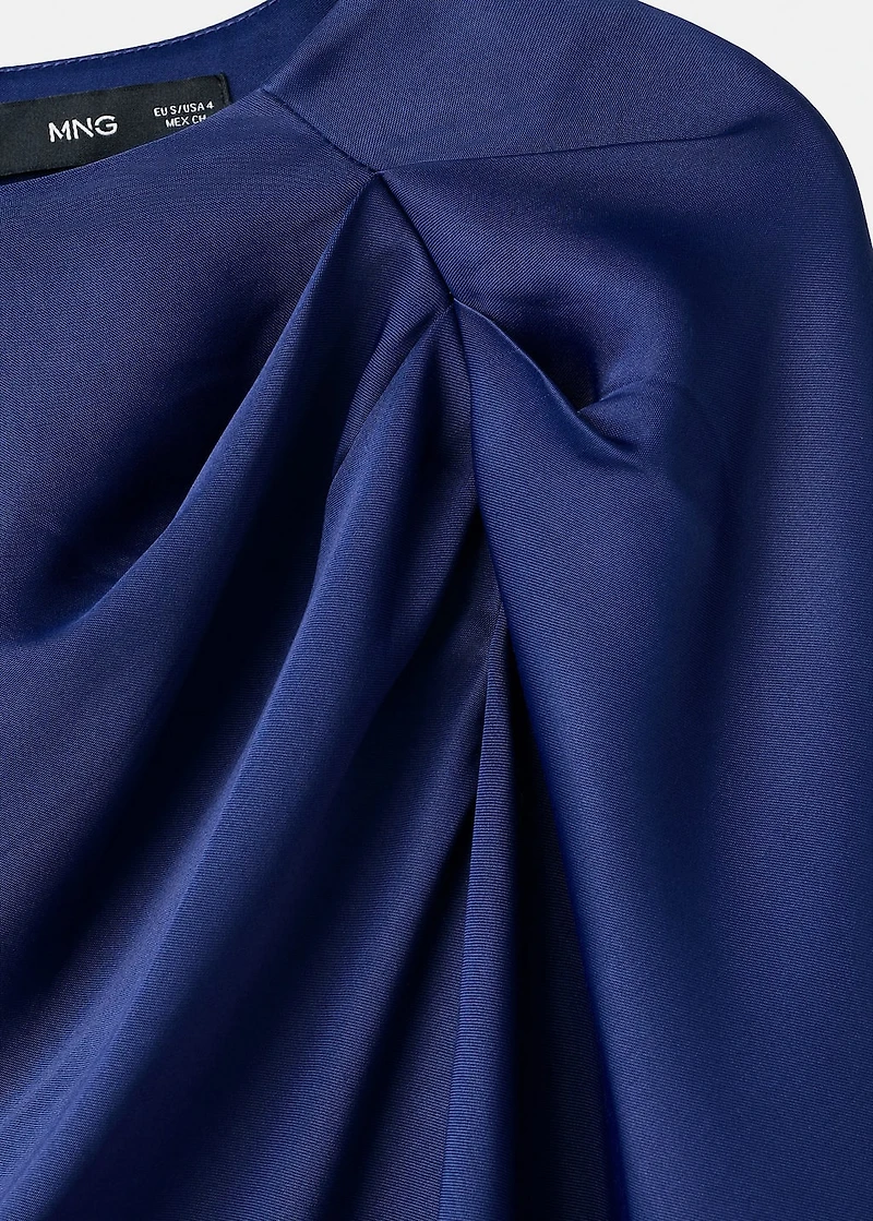 Asymmetrical satin dress