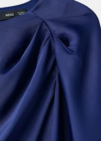 Asymmetrical satin dress