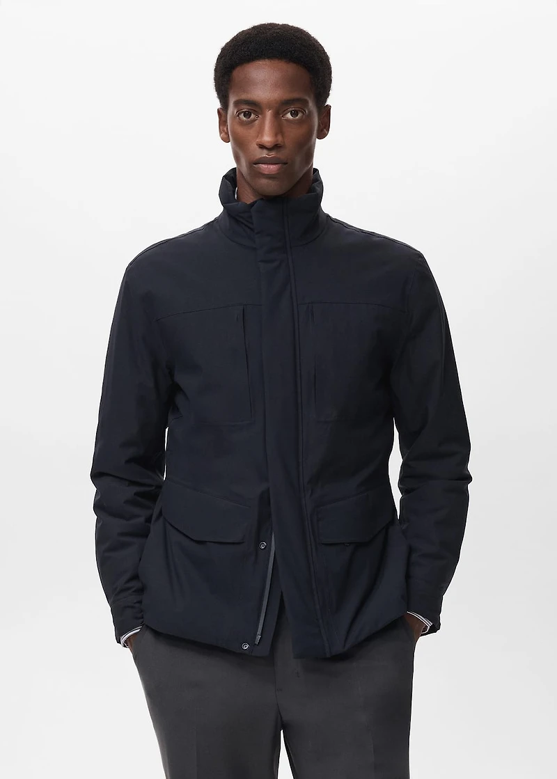 Waterproof jacket with Thermolite® padding