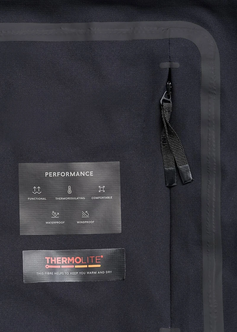 Waterproof jacket with Thermolite® padding