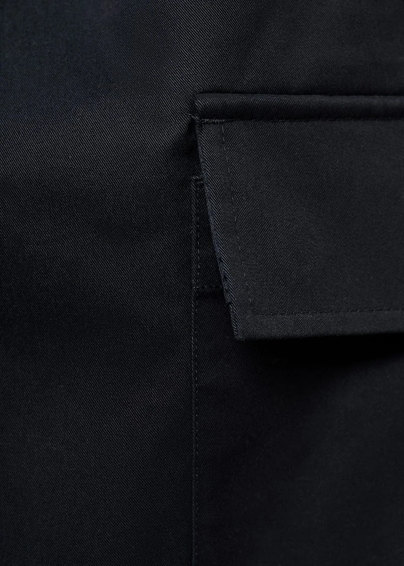 Regular-fit cotton cargo pants