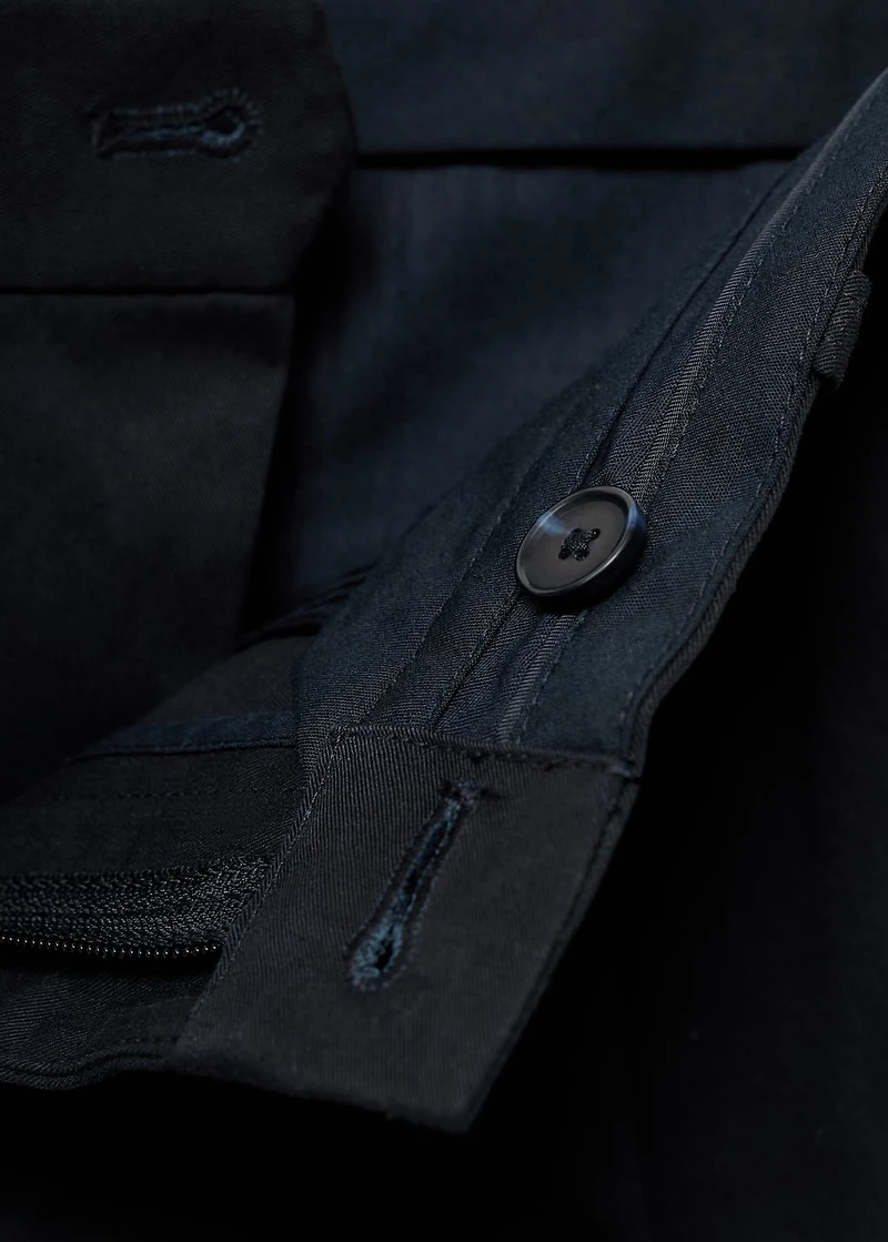 Regular-fit cotton cargo pants