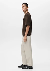 100% cotton relaxed-fit striped t-shirt