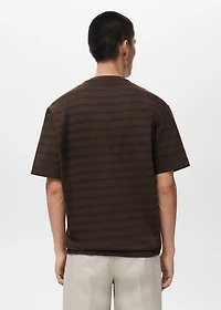 100% cotton relaxed-fit striped t-shirt