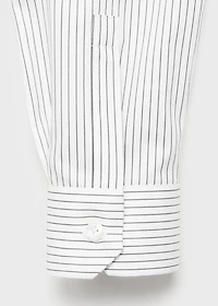 Regular-fit non-iron cotton striped shirt