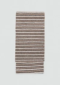 Striped knit scarf