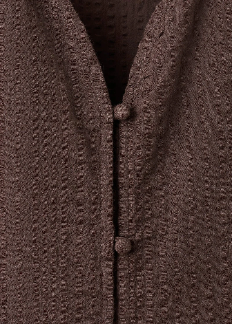 Ruched sleeve blouse