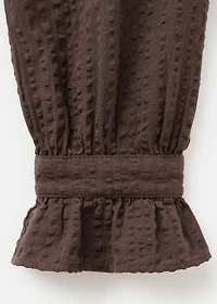 Ruched sleeve blouse