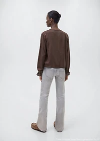 Ruched sleeve blouse