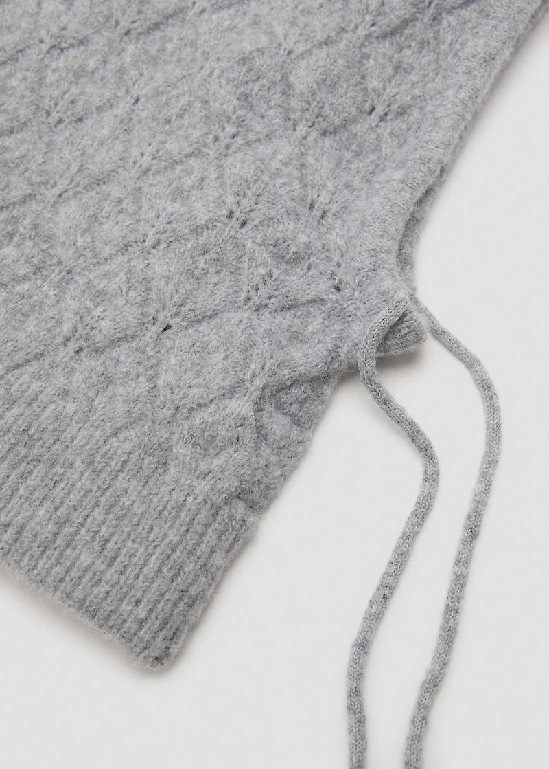 Knitted hooded beanie