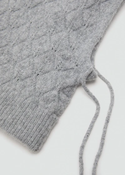 Knitted hooded beanie