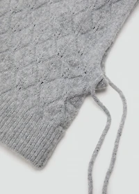 Knitted hooded beanie