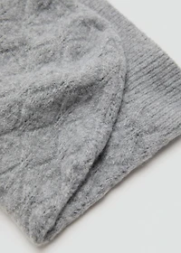 Knitted hooded beanie