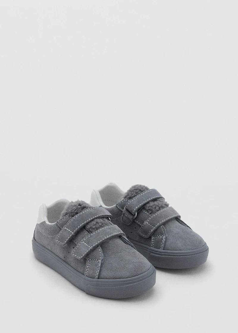 Leather mixed sneakers