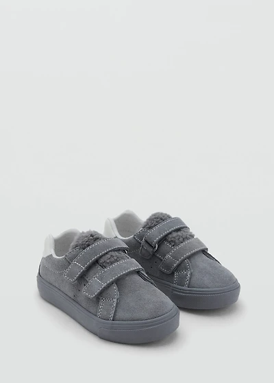 Leather mixed sneakers