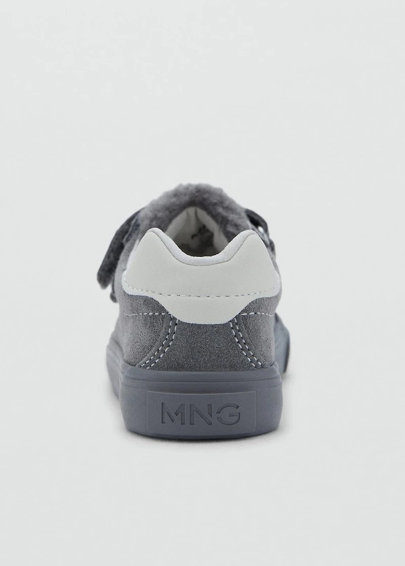 Leather mixed sneakers