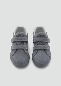 Leather mixed sneakers