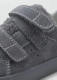 Leather mixed sneakers
