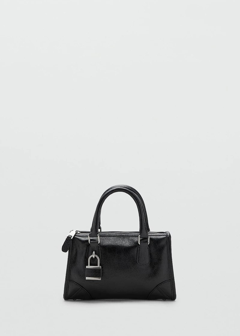 Mini rectangular handbag with handles
