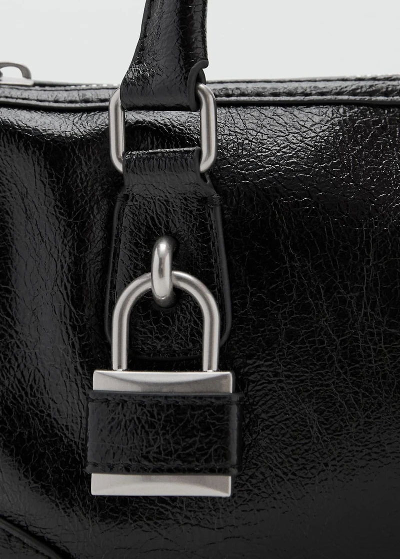 Mini rectangular handbag with handles