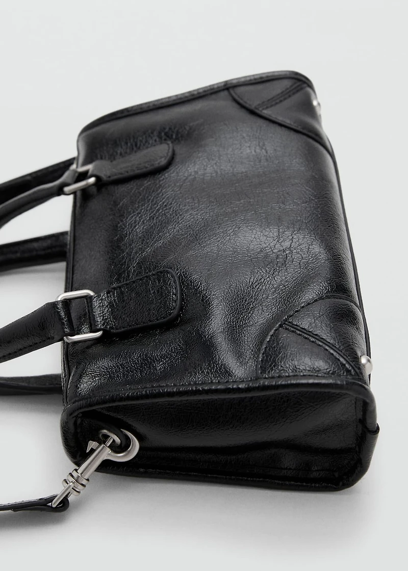 Mini rectangular handbag with handles