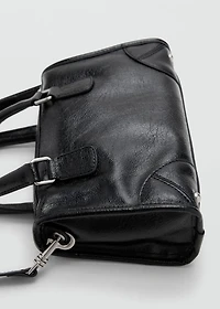 Mini rectangular handbag with handles