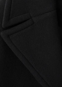 Oversized short wool coat