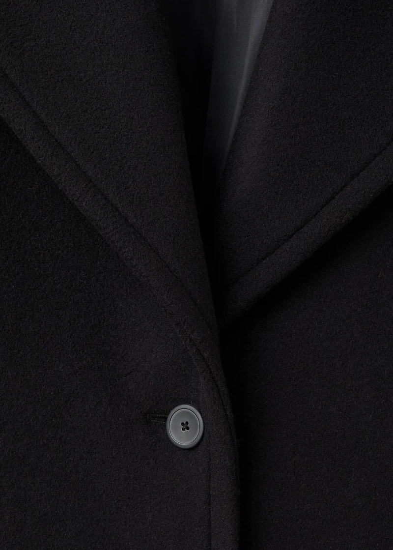 Oversized short wool coat