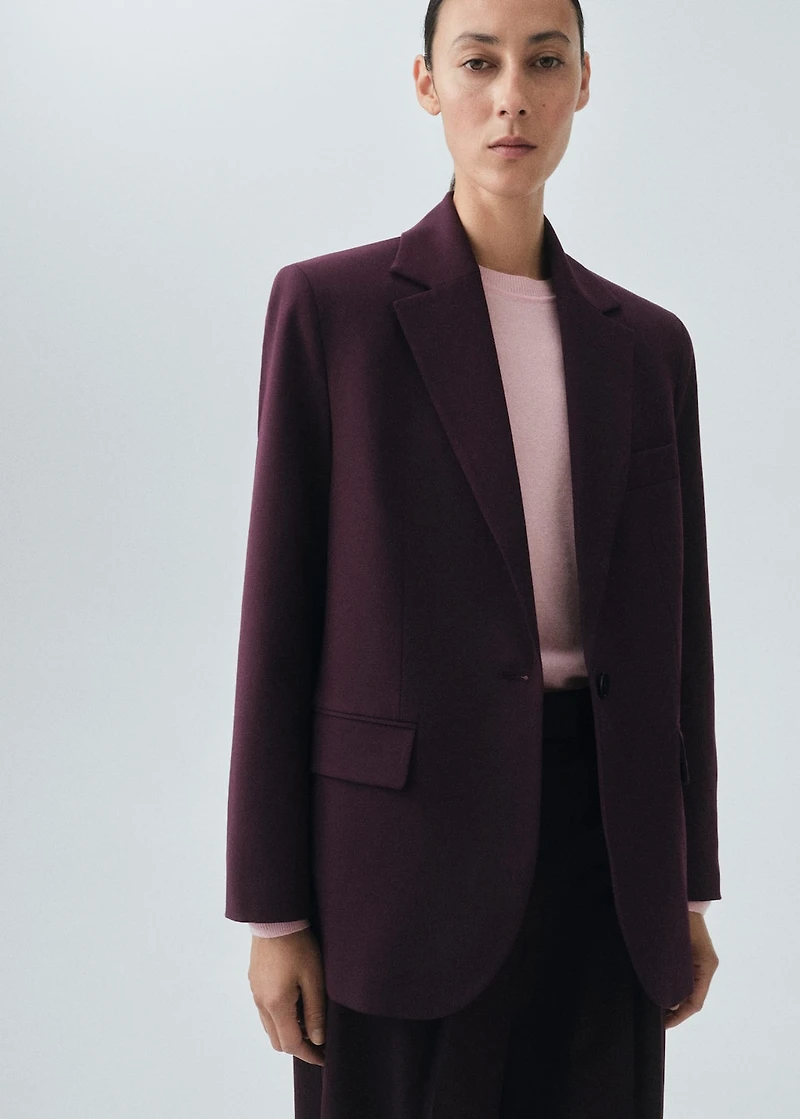 Wool-blend suit jacket
