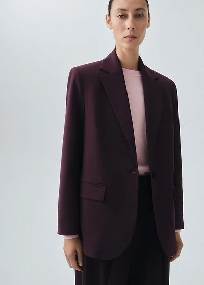 Wool-blend suit jacket