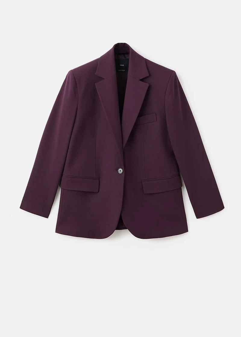Wool-blend suit jacket