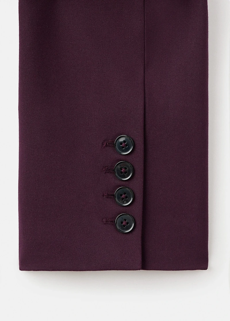 Wool-blend suit jacket