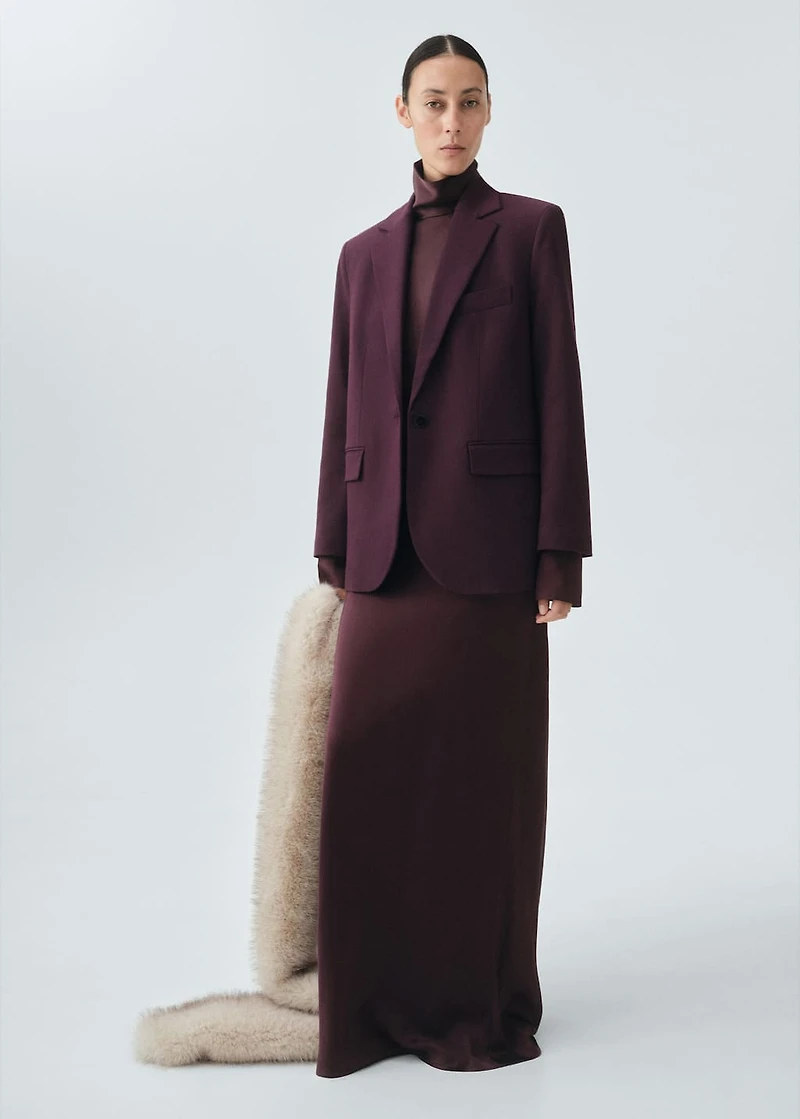 Wool-blend suit jacket